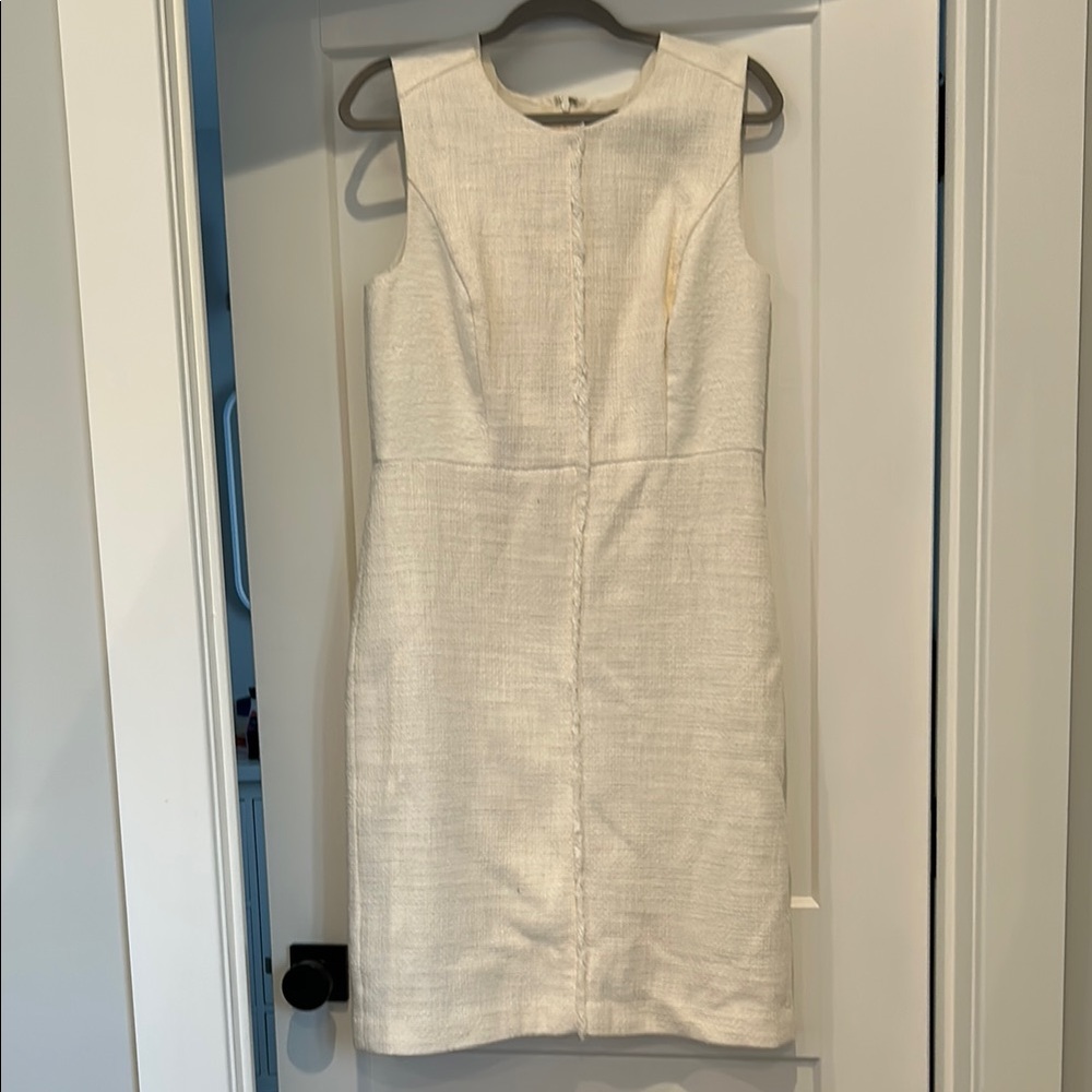 Elegant Cream Sleeveless Dress